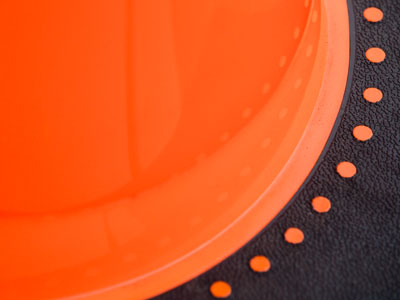 Orange cone details.