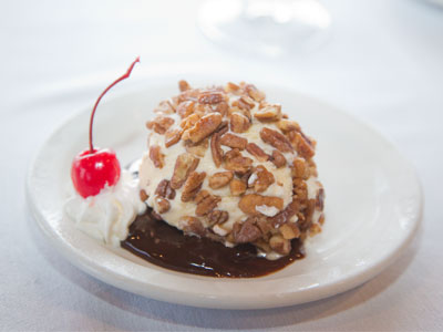 Inexplicably, some people didn`t eat their ice cream.  They just let it melt, instead of passing it to my table.