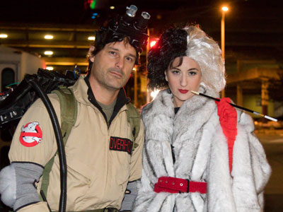 A grownup Ghostbuster at the Oregon District party.