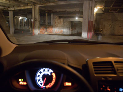 First I have to get out of the labyrinthine garage.