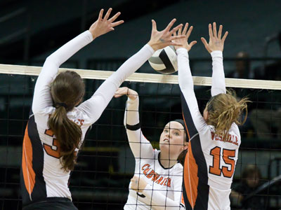 A team in orange, black and white battled another team in orange, black and white for the state championship.