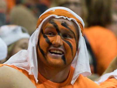 `WE ARE [stomp! stomp!] TIGERS [stomp! stomp!]`