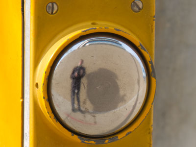 Waiting for the light to change.