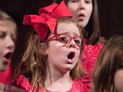 Rehearsing for the KCC holiday concert.