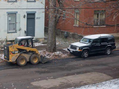 An irresistable force meets an illegally-parked object.