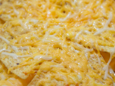 I took a break to eat some cheese-covered cheese.