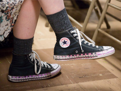 I was wearing mine too, but without the decorations.