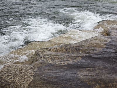 I nearly had a tragedy on the slippery rocks.