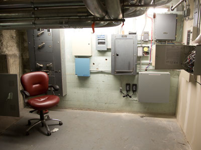 This secluded place in the basement MIGHT be more creepy if I found pictures of myself taped on the walls.