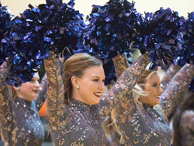 Warming up for the Super Bowl halftime show.