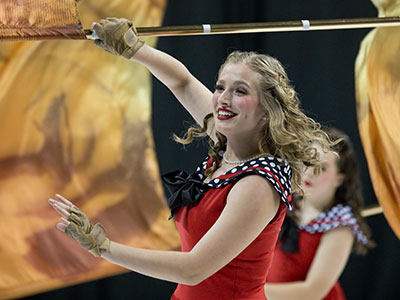 Snow is melting, flowers are blooming and flags are spinning.  It must be color guard season!