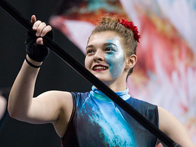 I usually get paid to photograph color guard, but today I just went as a spectator and sat among normal people.