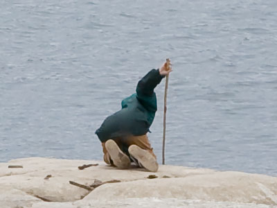 Spear fishing is a lost art.