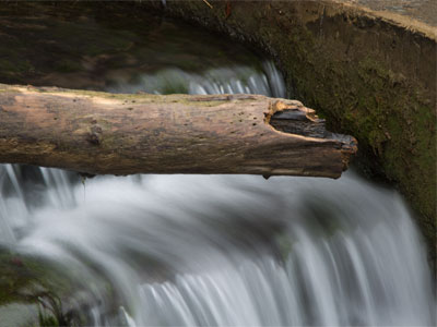 Exploring new territory today, I found an urban waterfall.