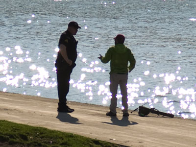 Then a park ranger began questioning the sportsman.