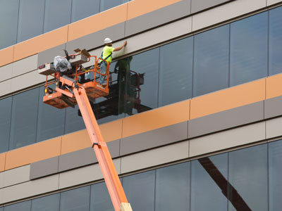 A shiny new building is taking shape downtown.