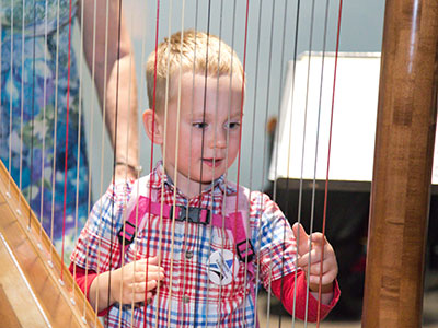 This 3 1/2 year old had a hands-on encounter.