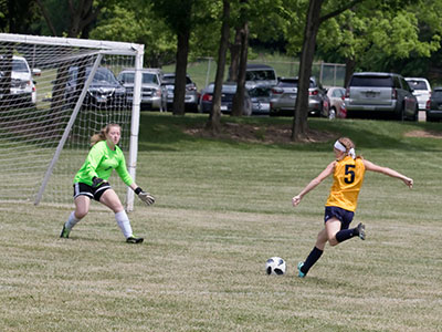 She hesitated to come out of the goal, and it cost her.
