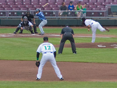 When players outnumber the spectators.