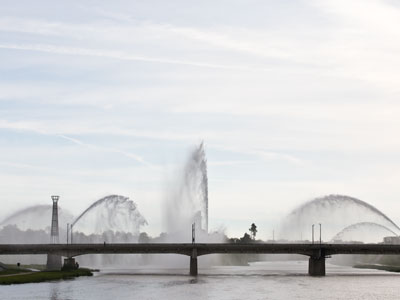 The wind was blowing so hard, I felt the spray.