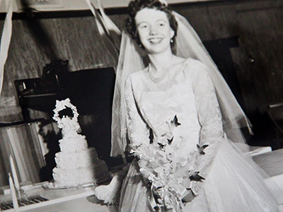 Sixty years ago there was a wedding -- and a cake.
