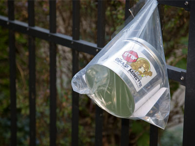 The city distributed metal cans to every door and porch in my neighborhood.  How many will end up in the trash?