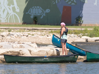 These rocks weren`t put here for canoes.