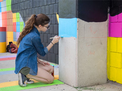 Artmaking in progress (see July 11 above).