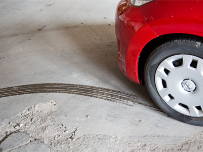 I got to work promptly and damply.