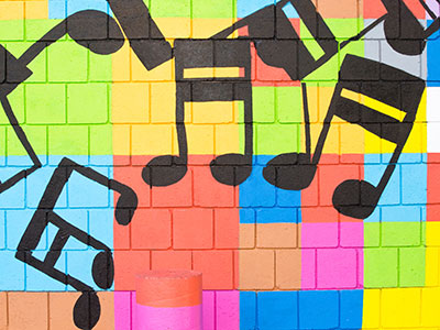 The mural is finally finished (see July 19, 2018).