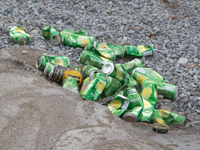 Refueling station at a construction site.
