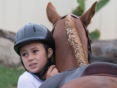 It was a cold morning to be outside riding a horse.
