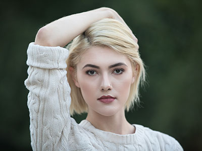 She was driving from Chicago to Cincinnati, but pulled over in Dayton for a quick photo shoot.