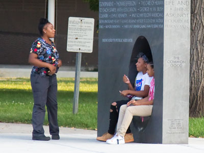 This sculpture encourages conversation (see June 5, 2018, and November 4, 2017).