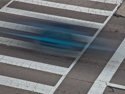 The ghost in the crosswalk.