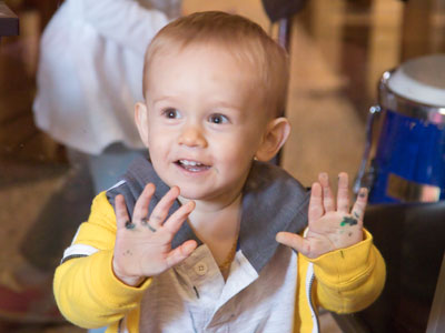 He kept saying, `Marker, marker,` but was tight-lipped about how the marker stains actually got on his hands.