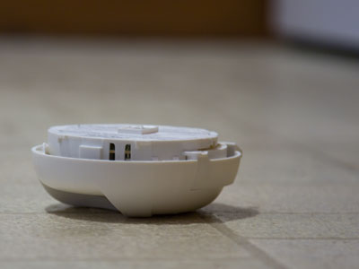 The smoke detector woke me up in the middle of the night -- not by beeping, but by leaping off the wall.