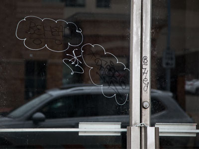 Cold and cloudy in downtown Dayton.