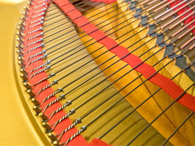 A talented pianist with just the right touch can make the instrument sound like what it really is:  a harp on its side.