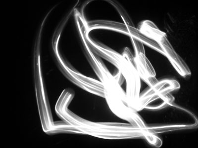 Not a double exposure, just messing around with a flashlight in the bathroom mirror.