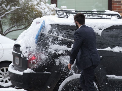 Today I learned there`s something called a SnowJoe.  He has one and I don`t -- but at least I HAVE GLOVES!