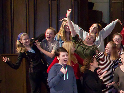 In three days, they had four performances and two rehearsals, so they`re allowed to blow off a little steam.