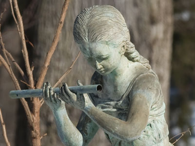 It was a cold day in the cemetery.