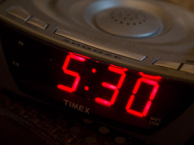 I have to get up at WHAT time?