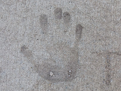 About a block from the muddy handprint of January 24, 2006.