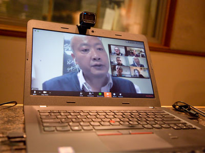 My first staff meeting conducted remotely.