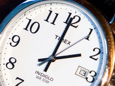 I heard church bells ringing and I wondered, `Is it twelve o`clock already?`  Uh, no.  It`s easy to lose track of time.