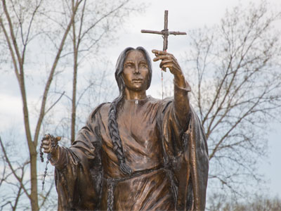 Kateri Tekakwitha was a seventeenth-century Mohawk who lived in what is now New York. The first Native American saint, she is patron saint of the environment.