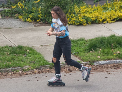 When she skates, it`s like a samba that swings so cool and sways so gently that when she passes each one she passes goes `Aaah.`