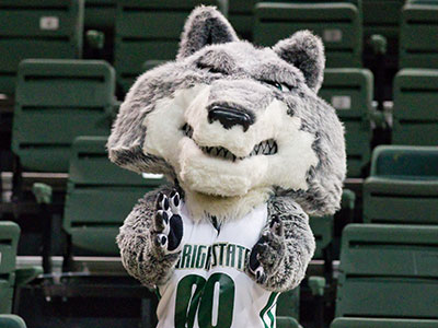 No cheerleaders, no band, no big crowd.  Just Rowdy Raider.